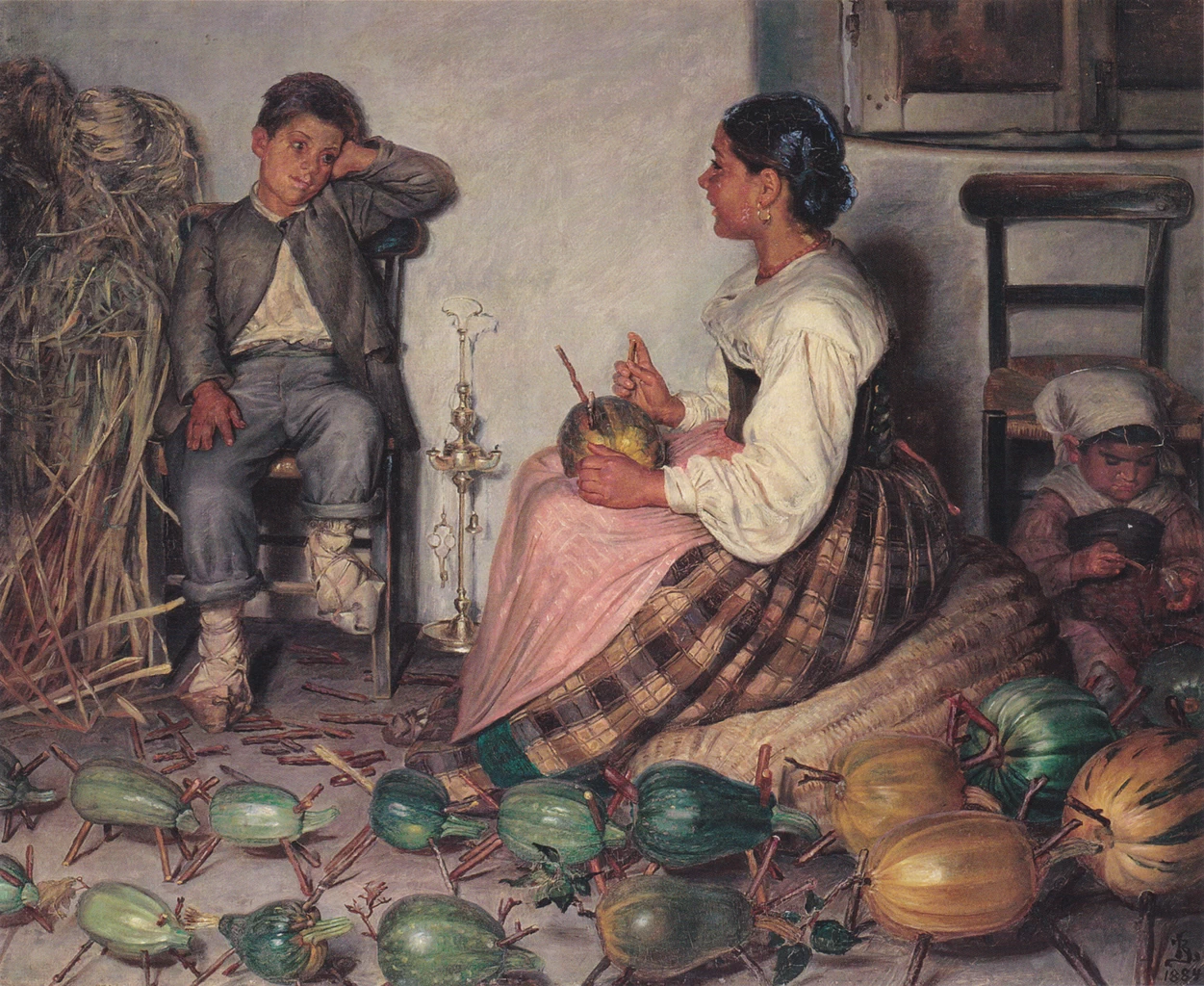 Kristian Zahrtmann - Gioco italiano con puledro, 1884